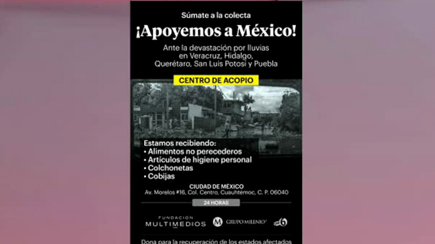 Multimedios inicia campaña solidaria a favor de familias afectadas