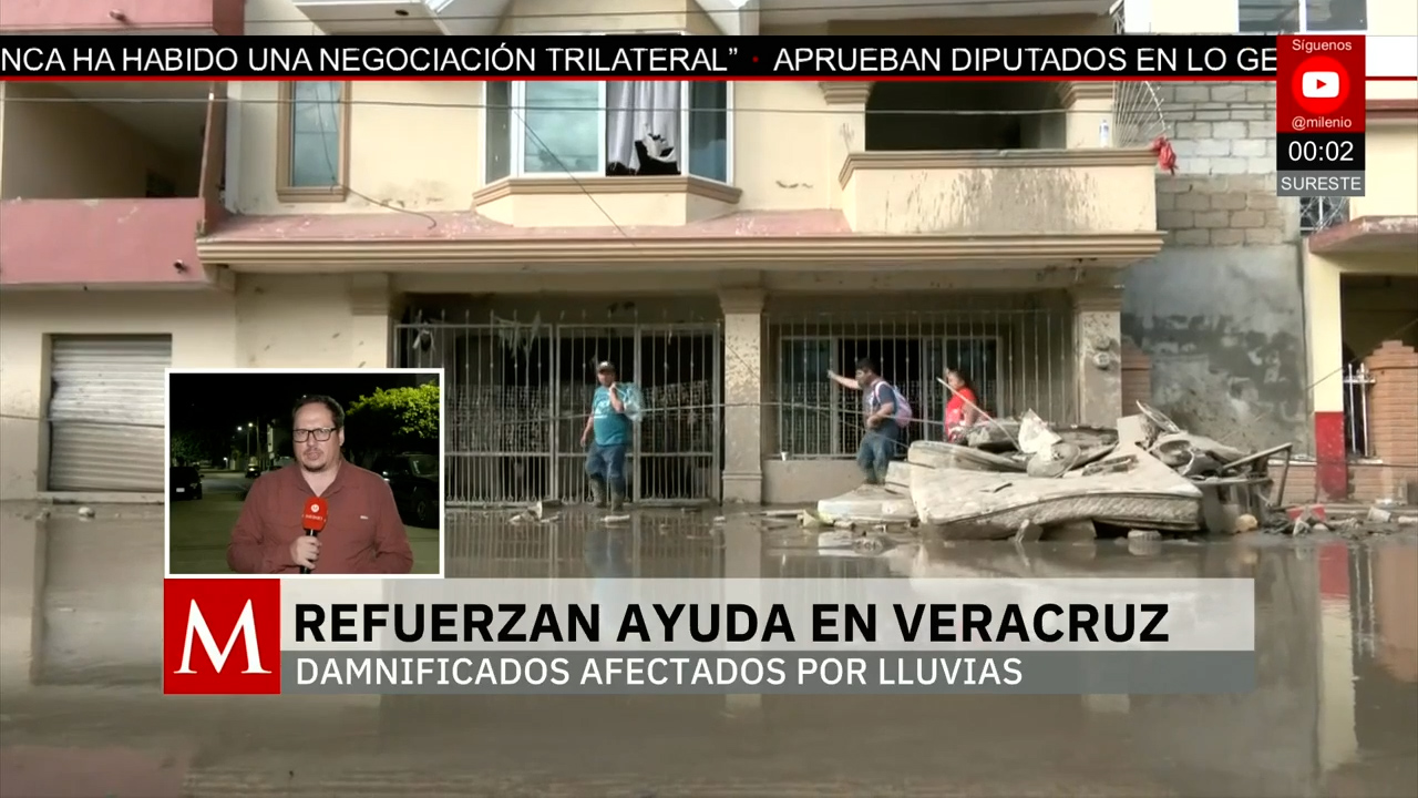 Poza Rica recibe apoyo de Marina, Ejército y Guardia Nacional tras intensas lluvias