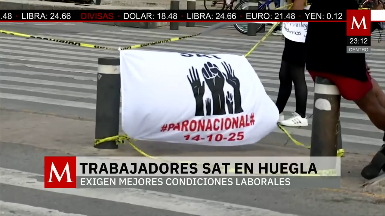 Protestas de trabajadores del SAT afectan operaciones en algunas ciudades de México