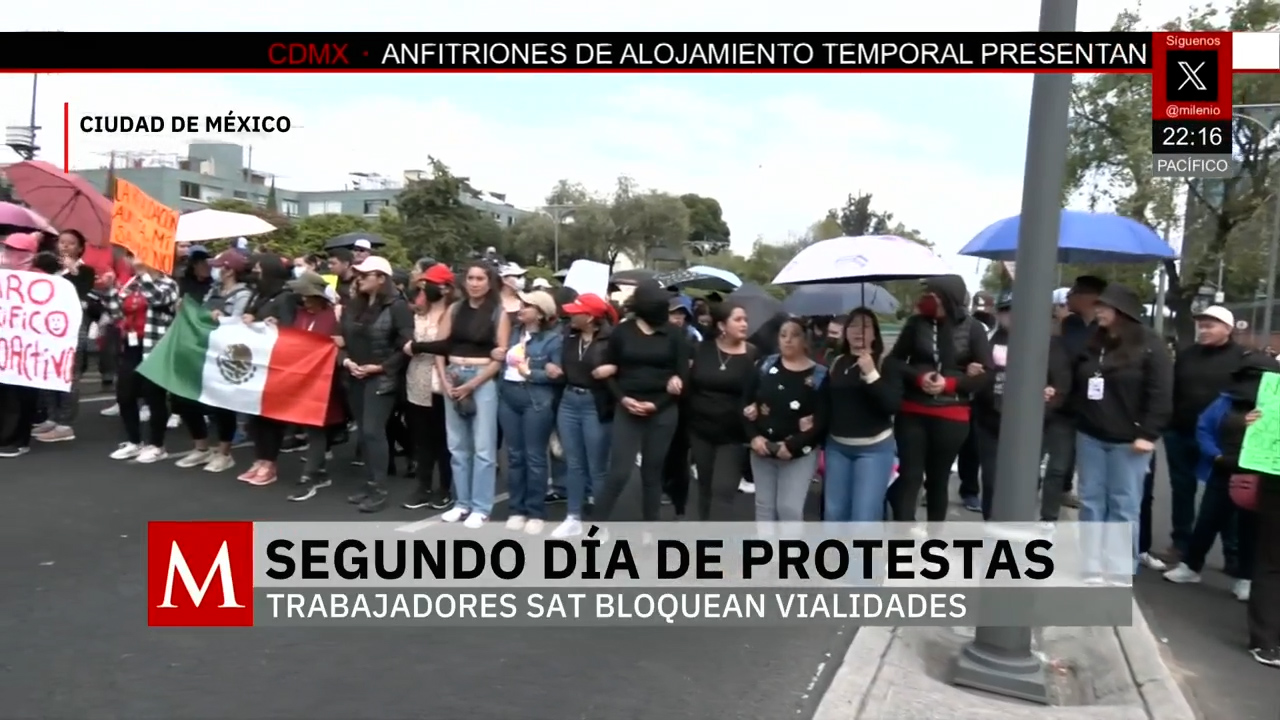 Bloqueos del SAT en CdMx continúan; sindicato se deslinda de paro nacional