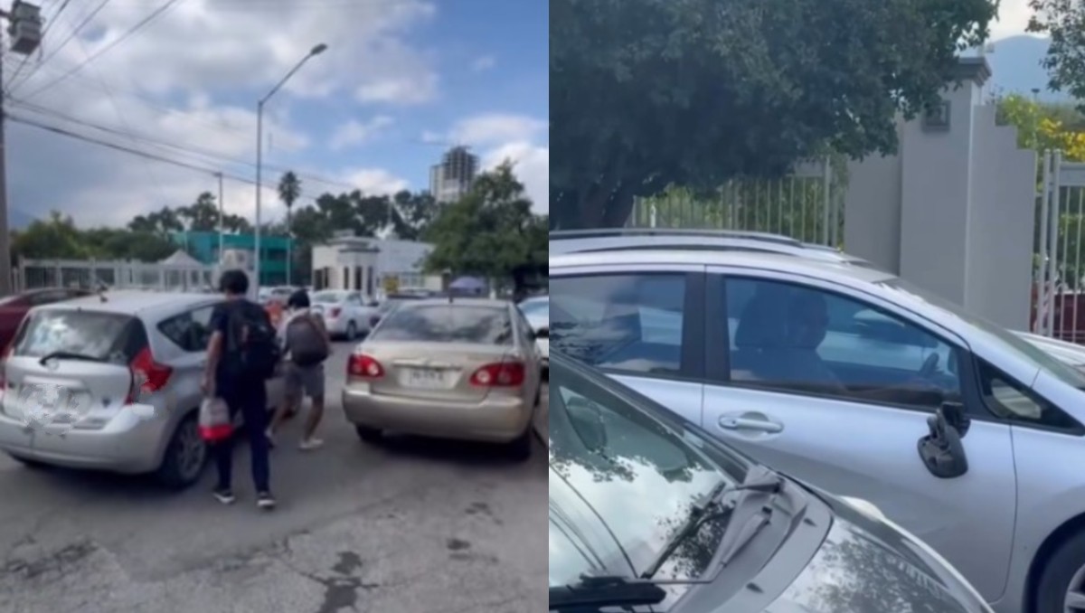 Estudiantes captaron en video a un hombre que se realizaba tocamientos a bordo de su automóvil. Foto: Especial