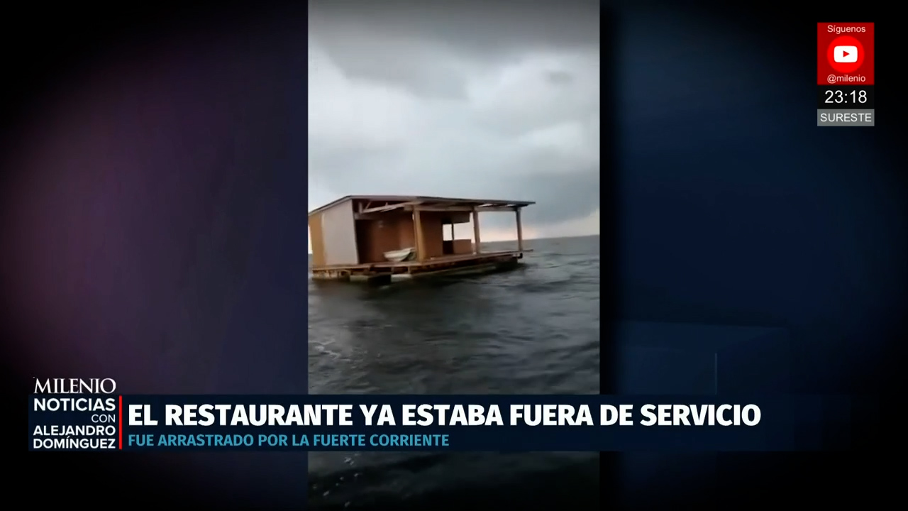 Restaurante flotante de Veracruz es hallado en mar abierto tras fuertes lluvias e inundaciones