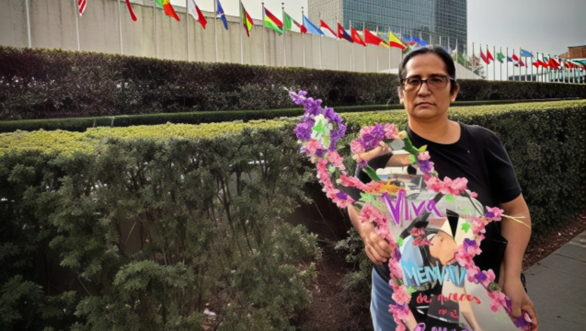 Lorena Gutiérrez madre de Fátima, víctima de feminicidio en 2015. | Créditos: Colectiva VARINIA