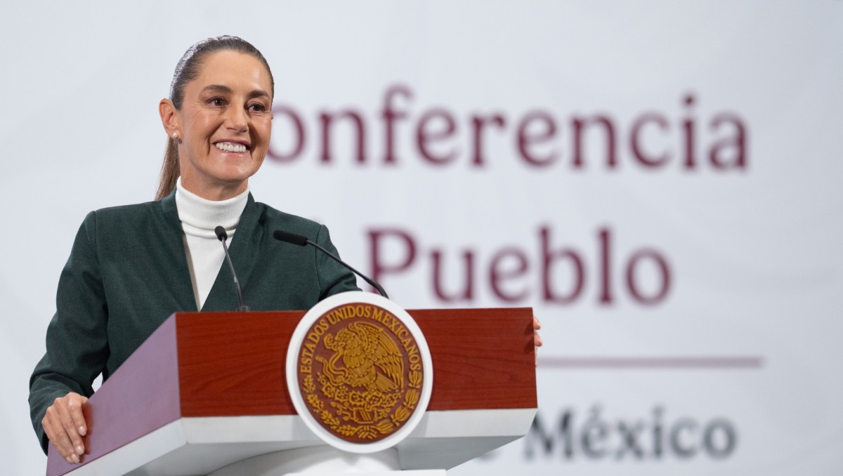 La Presidenta durante la conferencia de prensa matutina HOY 17 de octubre. | Foto: Especial