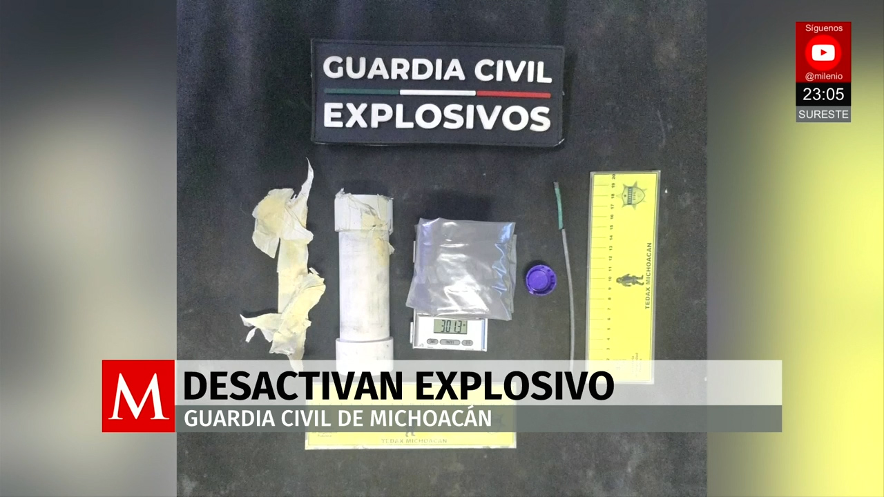 Desactivan artefactos explosivos improvisados durante protesta de normalistas en Michoacán