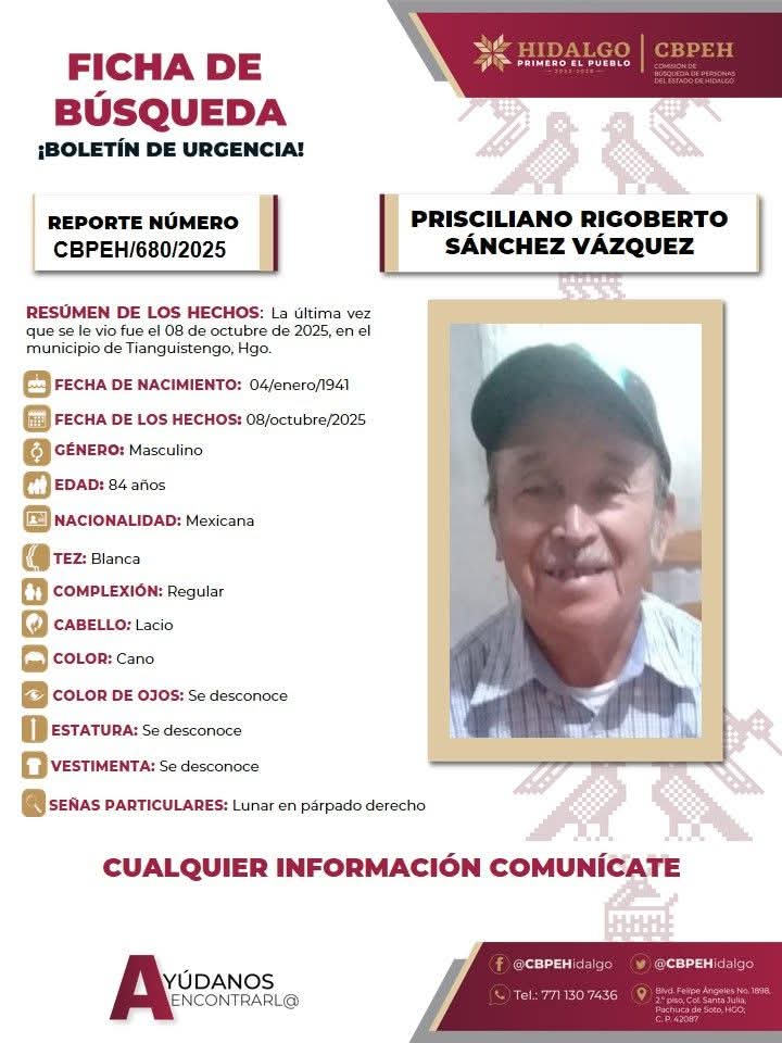Emiten fichas de búsqueda. (Cortesía)
