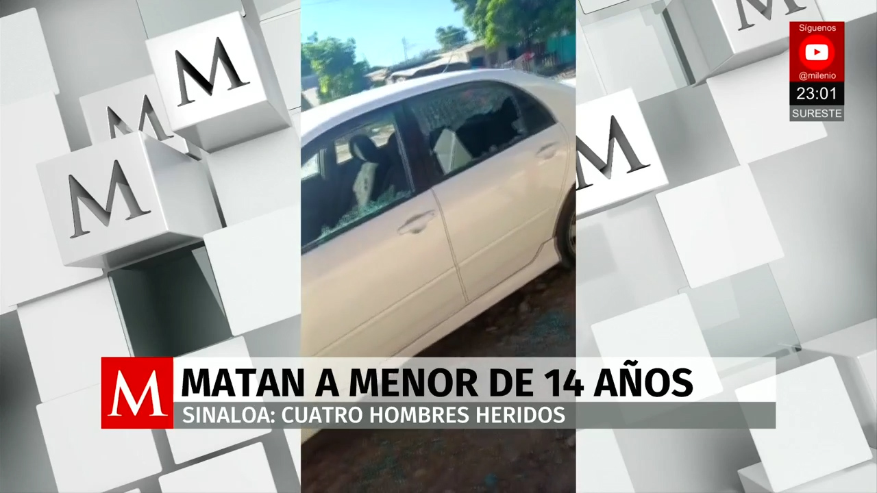 Menor muere y cuatro hombres resultan heridos en ataque armado en Sinaloa
