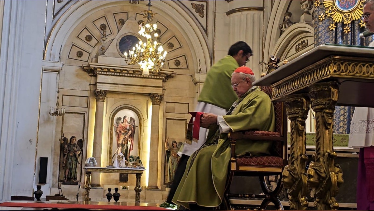 El cardenal presidió la tradicional misa dominical (Foto: Juan Carlos Munguía)