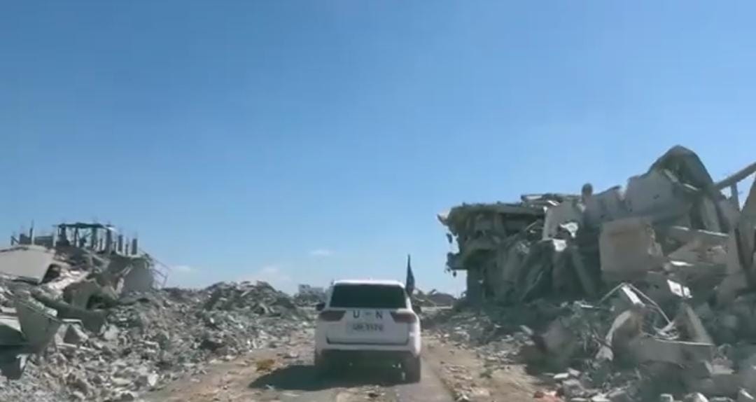 Carretera hacia la ciudad Jan Yunis.