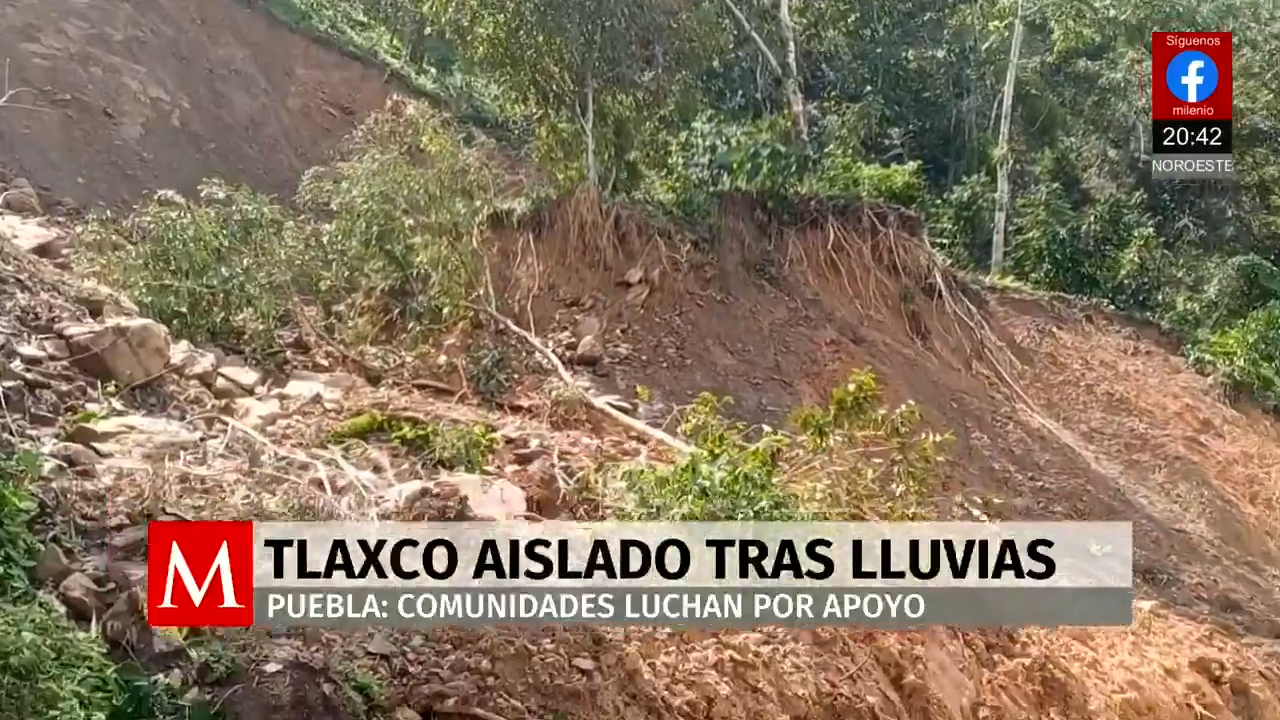 Lluvias torrenciales dejan incomunicadas a comunidades en la sierra norte de Puebla