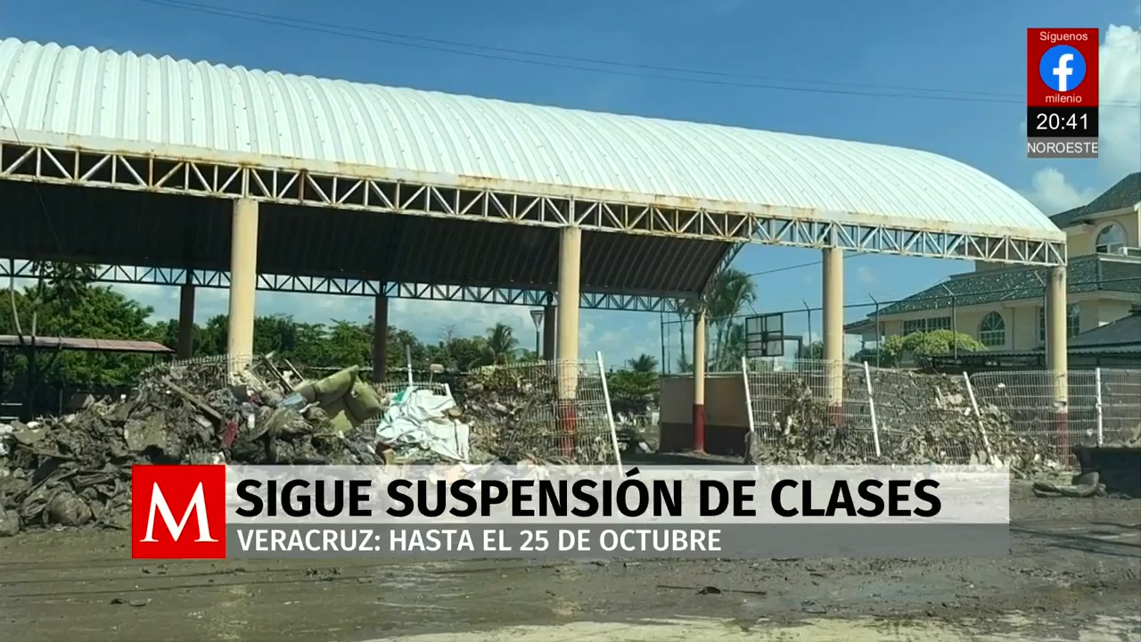 Veracruz extiende suspensión de clases en 43 municipios por inundaciones