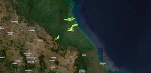 Así lucen las inundaciones en imagen satelital. | Especial