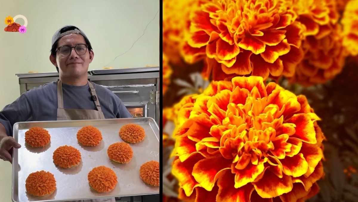 Crean concha con forma de flor de cempasúchitl y así puedes obtenerla | Especial