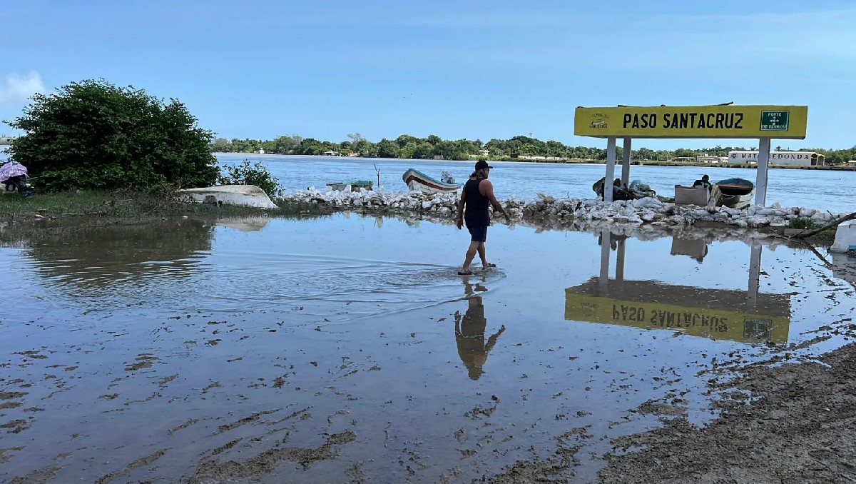 Inundaciones en el sur de Tamaulipas. (Yazmín Sánchez)