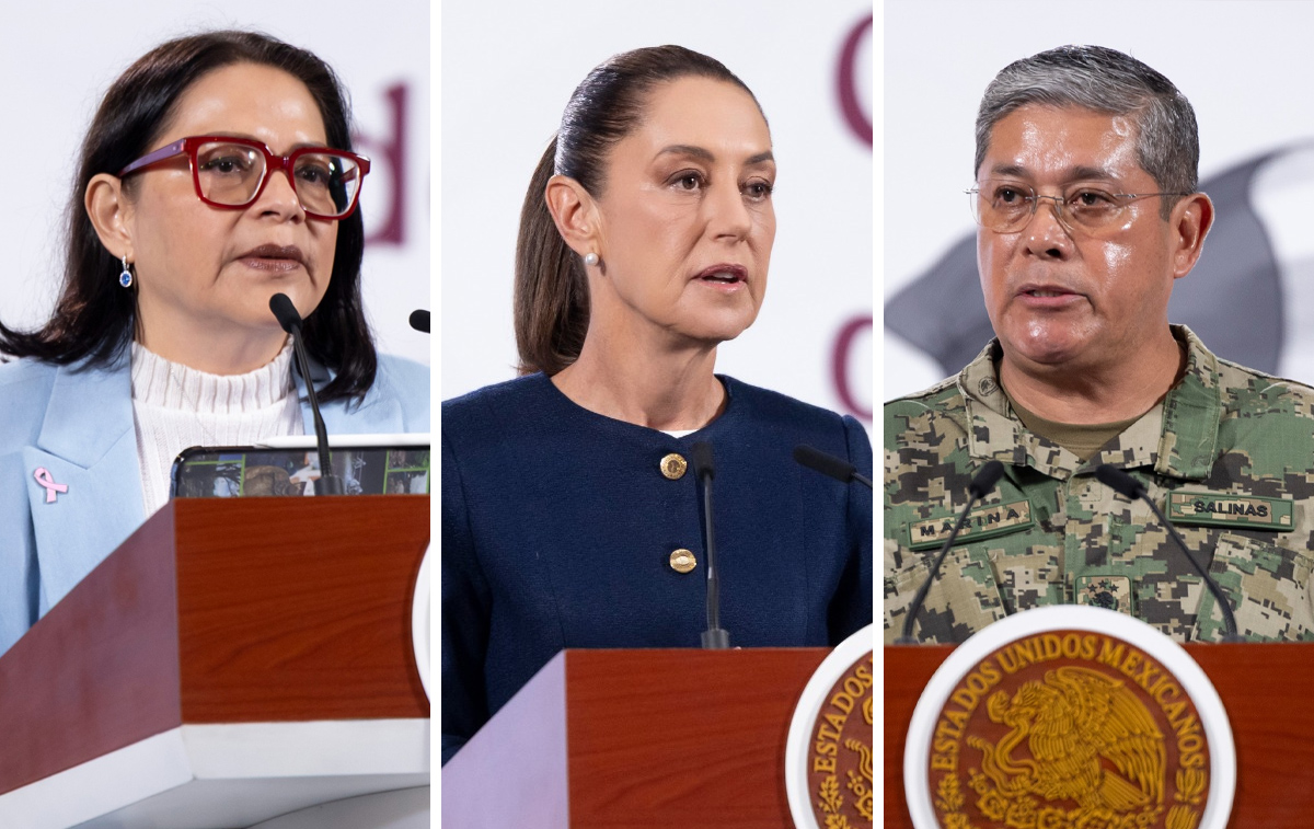 La Presidenta dio su conferencia mañanera del 20 de octubre desde el Salón de Tesorería en Palacio Nacional. (Cortesía)
