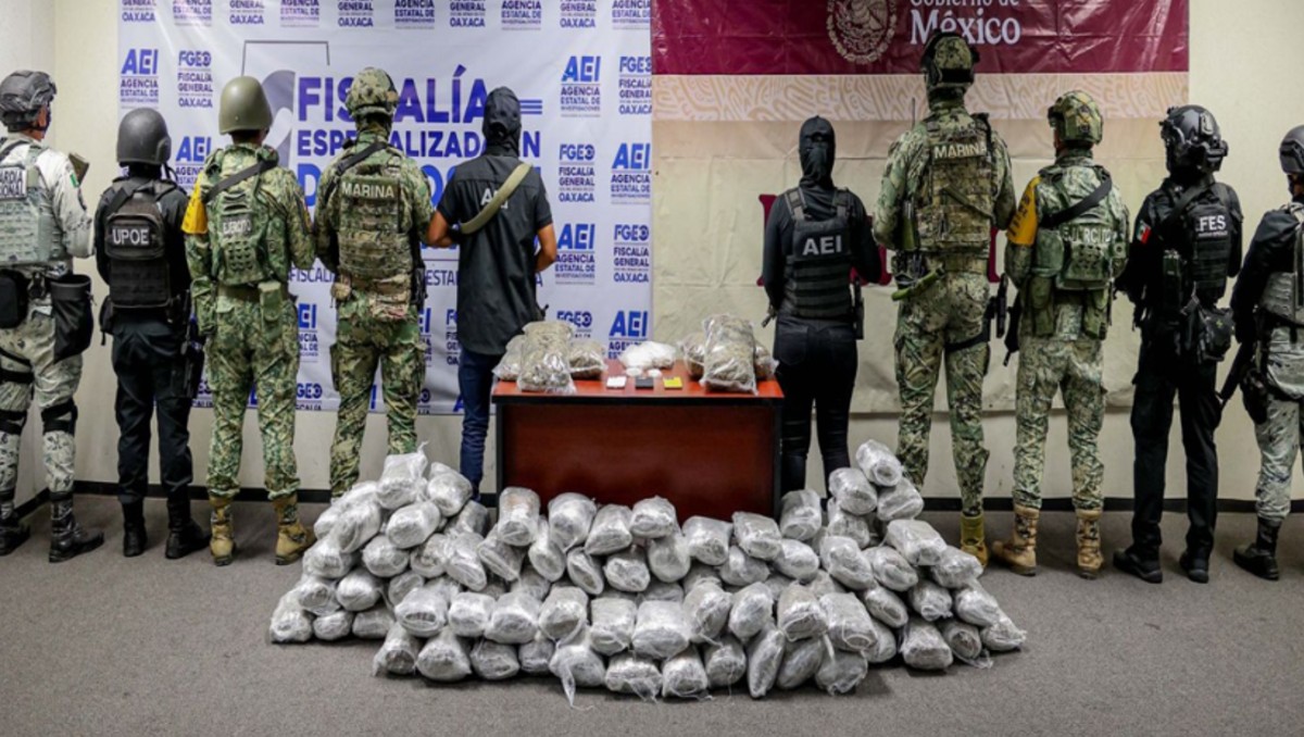 Autoridades aseguraron 100 kilos de mariguana en Oaxaca. | SSPC