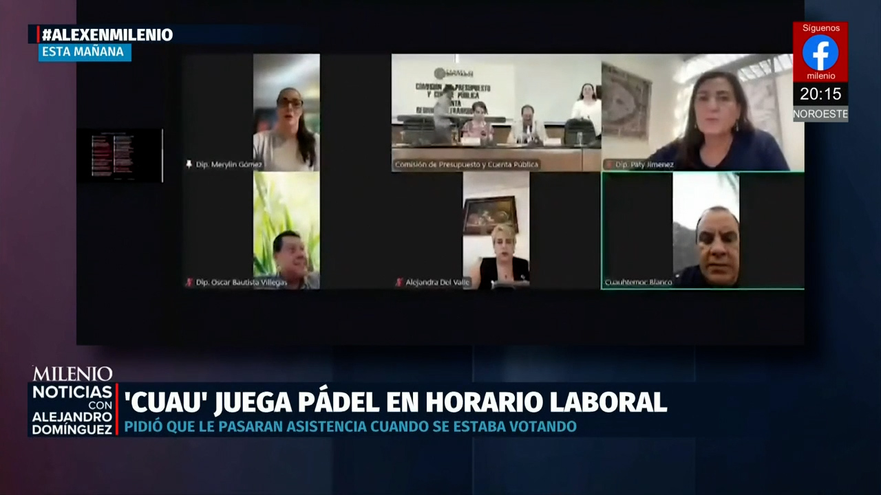 Cuauhtémoc Blanco juega pádel en sesión de la Cámara de Diputados; Monreal reacciona