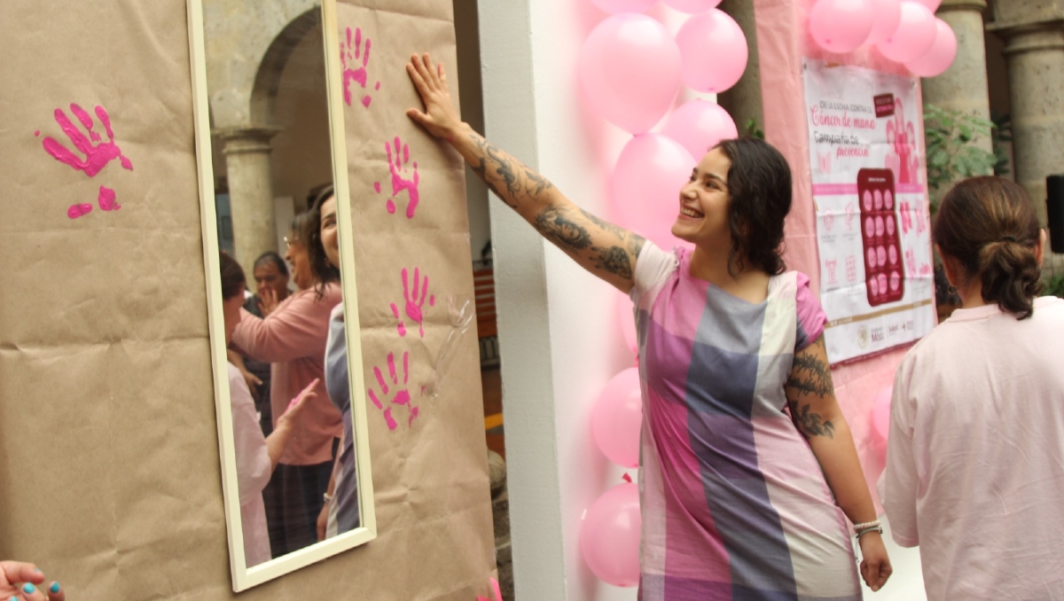 La diputada Tonantzin Cárdenas, también participó en la jornada contra el cáncer de mama (Foto: Cortesía)