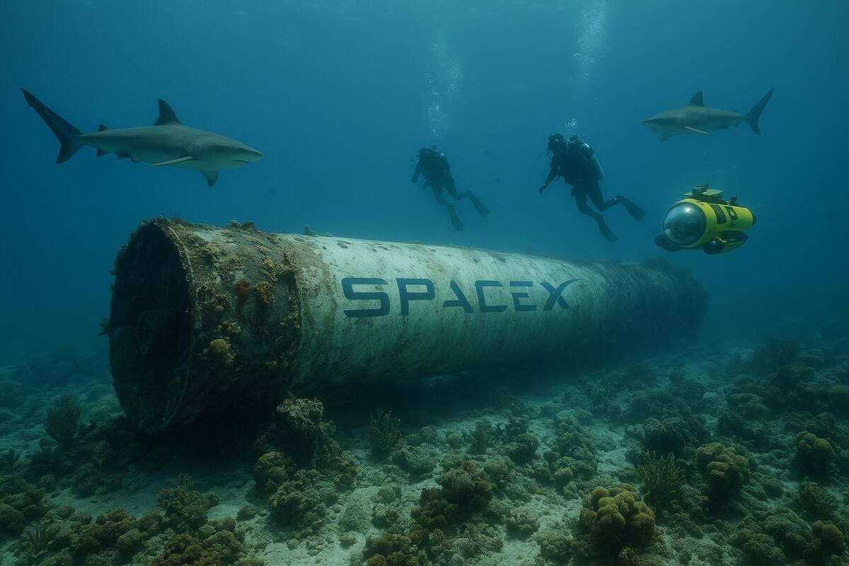 Con Drones submarinos y buzos buscarán rastros de arrecifes en propulsores de Space X en playa Bagdad | Foto ilustrativa Conibio Global