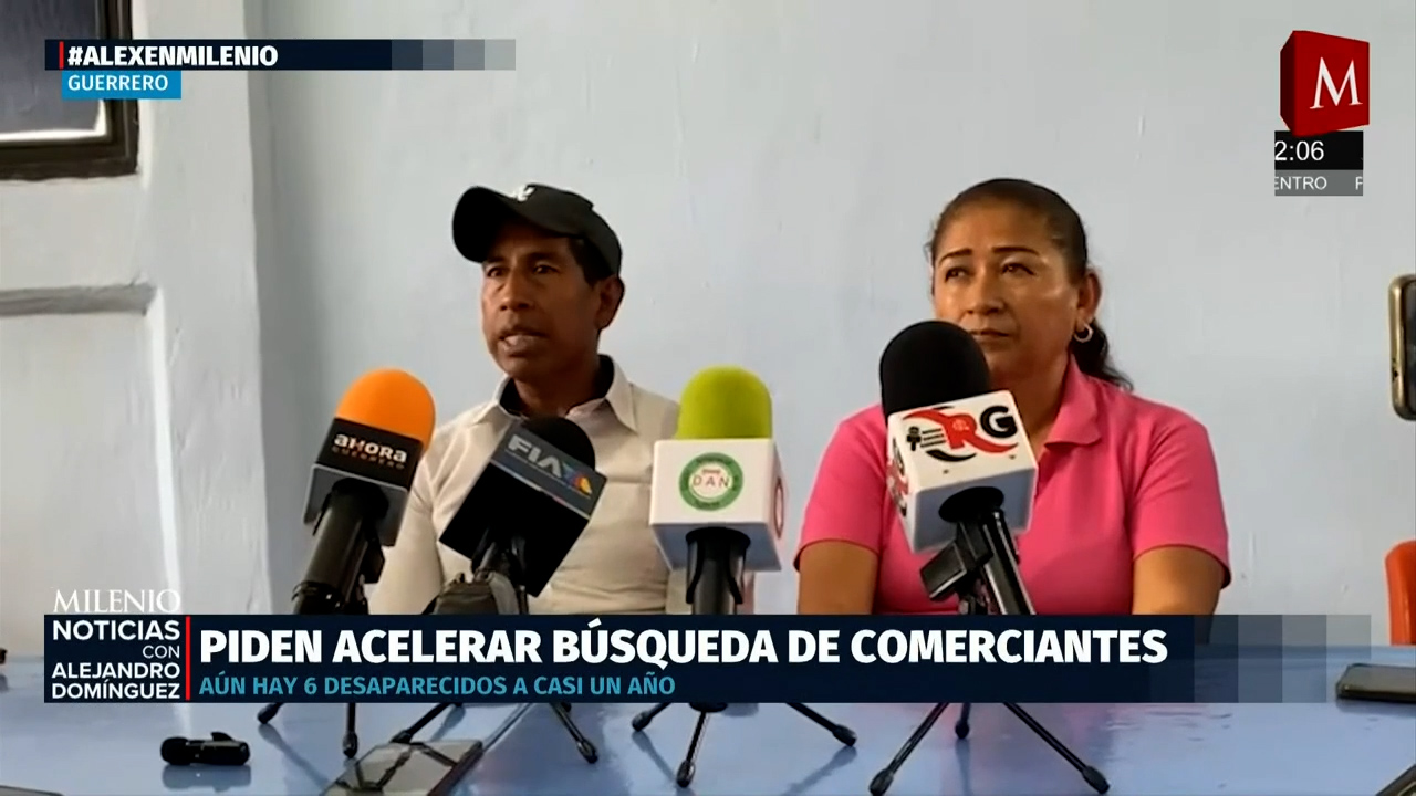 Familiares exigen acelerar búsqueda a un año de desaparición de comerciantes en Guerrero