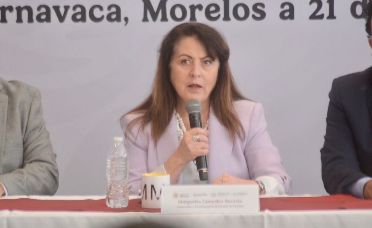 La mandataria expuso cinco ejes estratégicos de crecimiento económico para Morelos. | Especial
