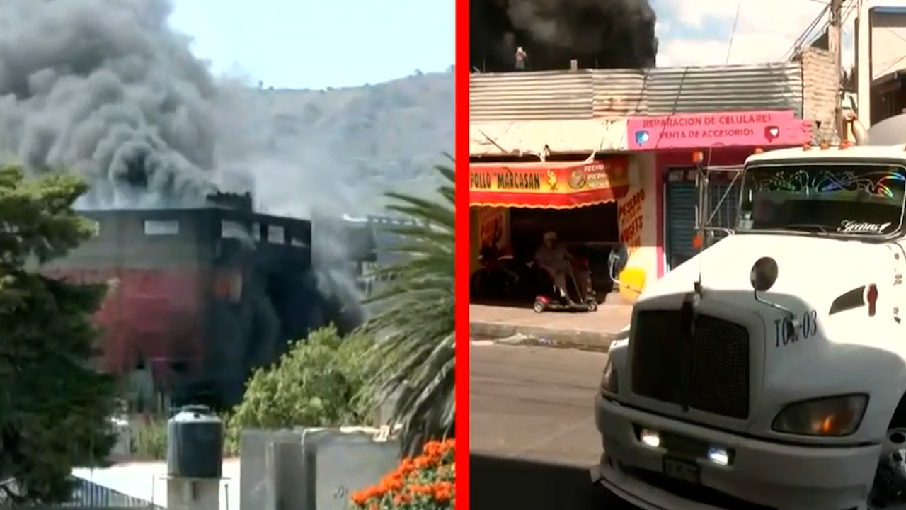 Nuevas imágenes del incendio en fábrica de colchones en el Edomex