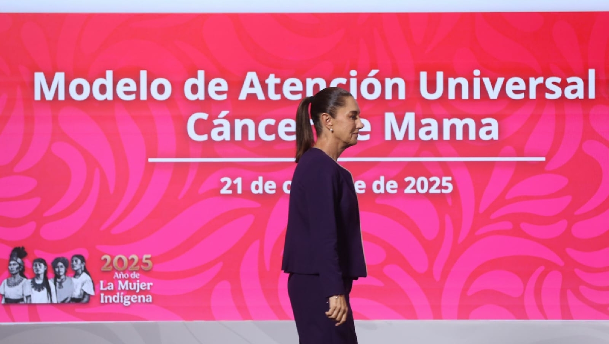 La Presidenta durante la presentación del Modelo de Atención Universal del Cáncer de Mama. | Araceli López