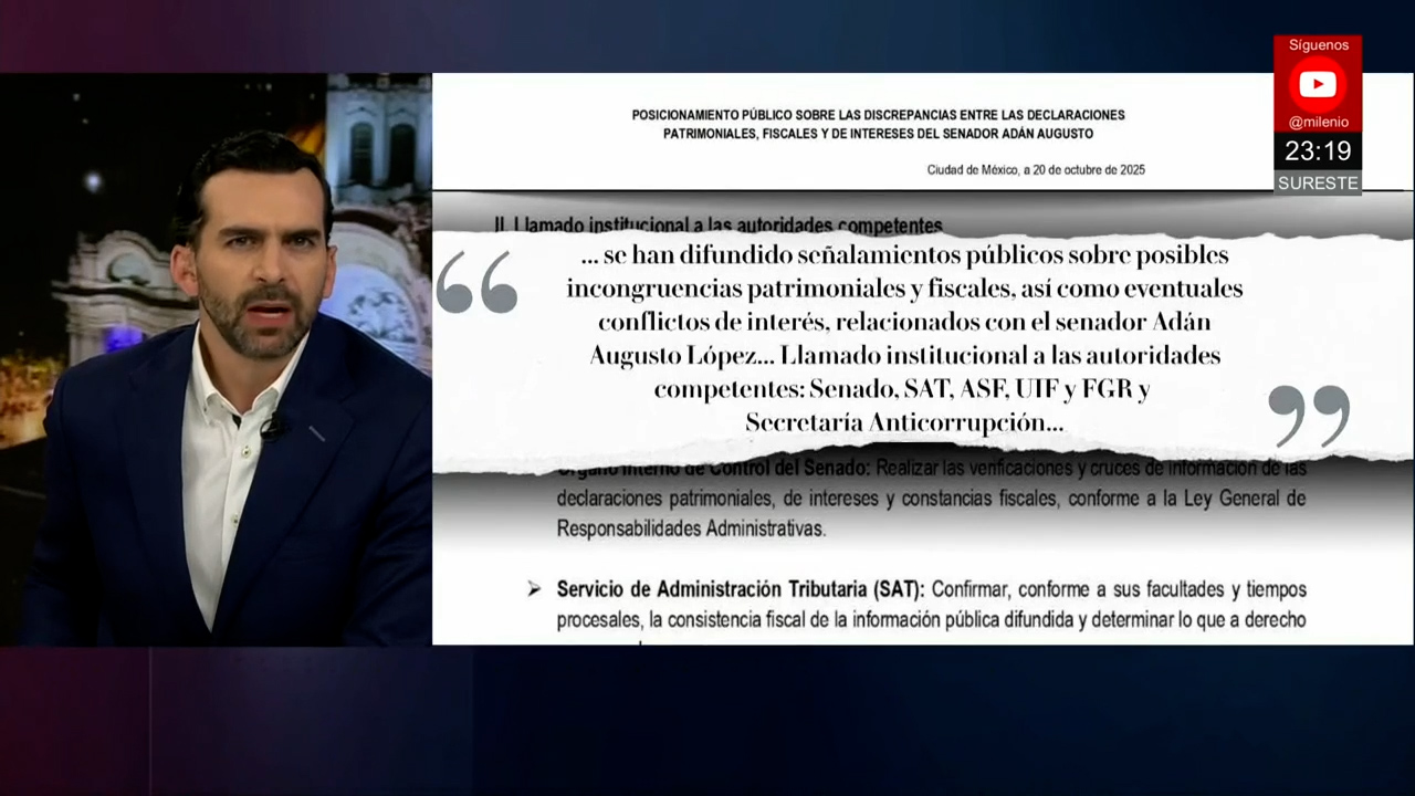Unidad de Inteligencia Financiera y FGR urged a investigar a Adán Augusto López