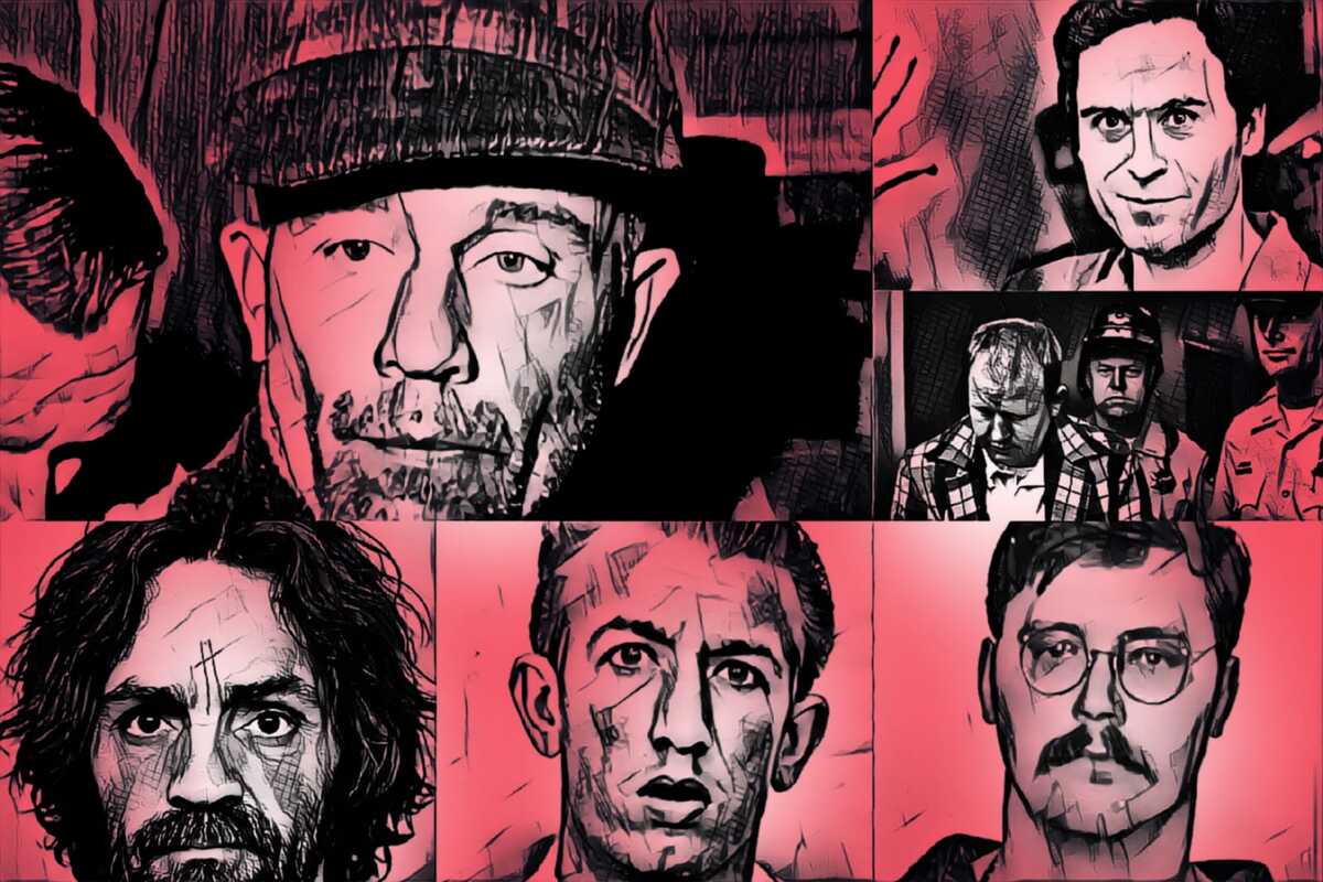 Asesinos seriales de Estados Unidos a lo largo de la historia (Diseño: Rafael Mejia).