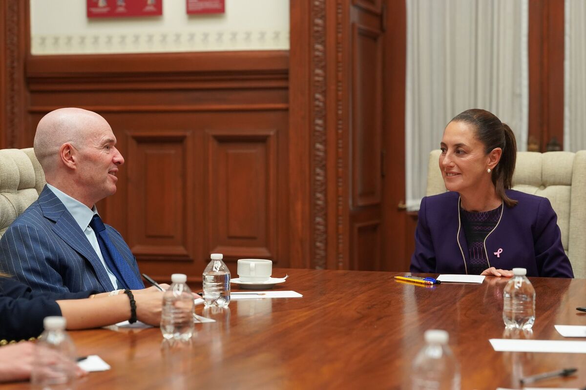 Claudia Sheinbaum y Ben Horowitz en Palacio Nacional | X: @Claudiashein