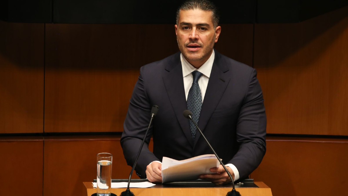 Comparecencia del secretario de Seguridad y protección ciudadana de México, Omar García Harfuch ante el Senado. Foto: Ariana Pérez