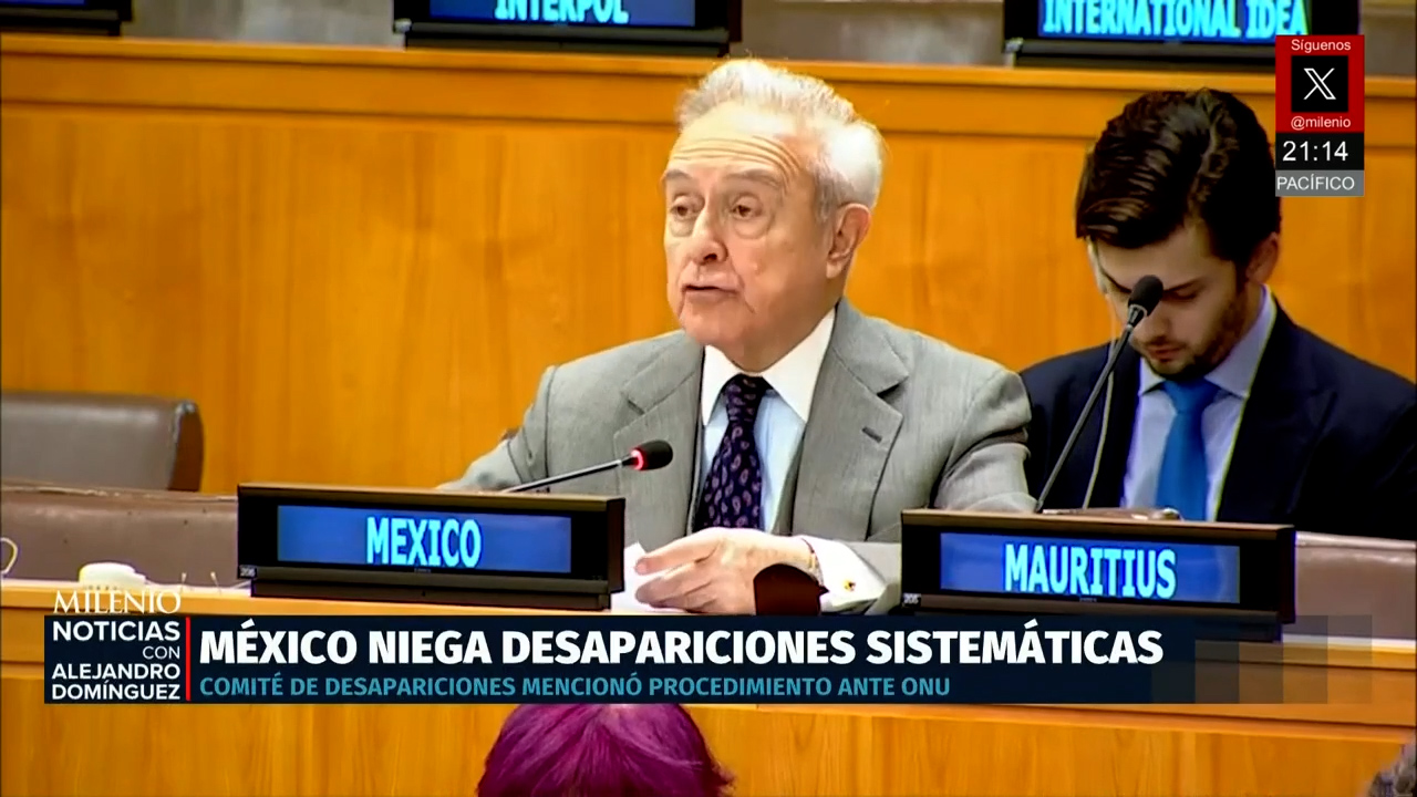 Embajador de México ante la ONU niega desapariciones sistemáticas en el país