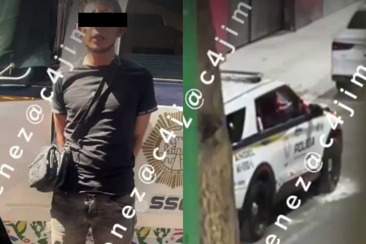 El hombre fue detenido por los oficiales de la SSC.