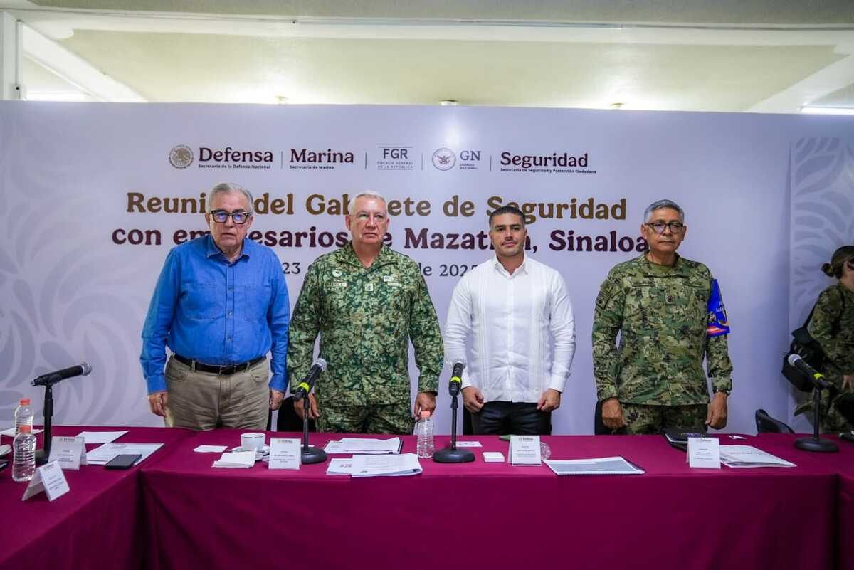 Los empresarios mazatlecos reconocieron la presencia constante del gabinete de seguridad. | Foto: Especial