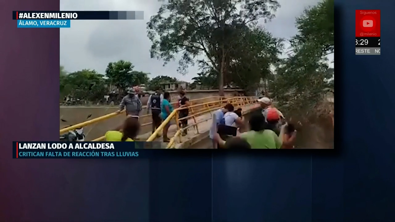 Habitantes de Álamo rechazan visita de alcaldesa tras inundaciones