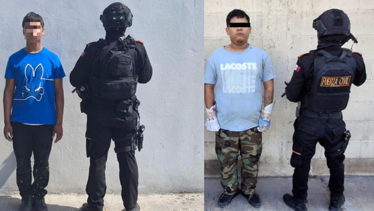 Al momenton de la captura traían un arma y droga. Foto: Especial