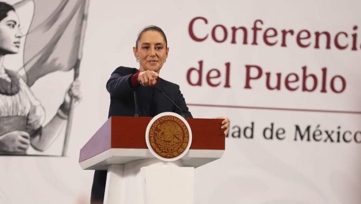 La Presidenta durante la conferencia de prensa matutina HOY 23 de octubre. | Foto: Javier Ríos