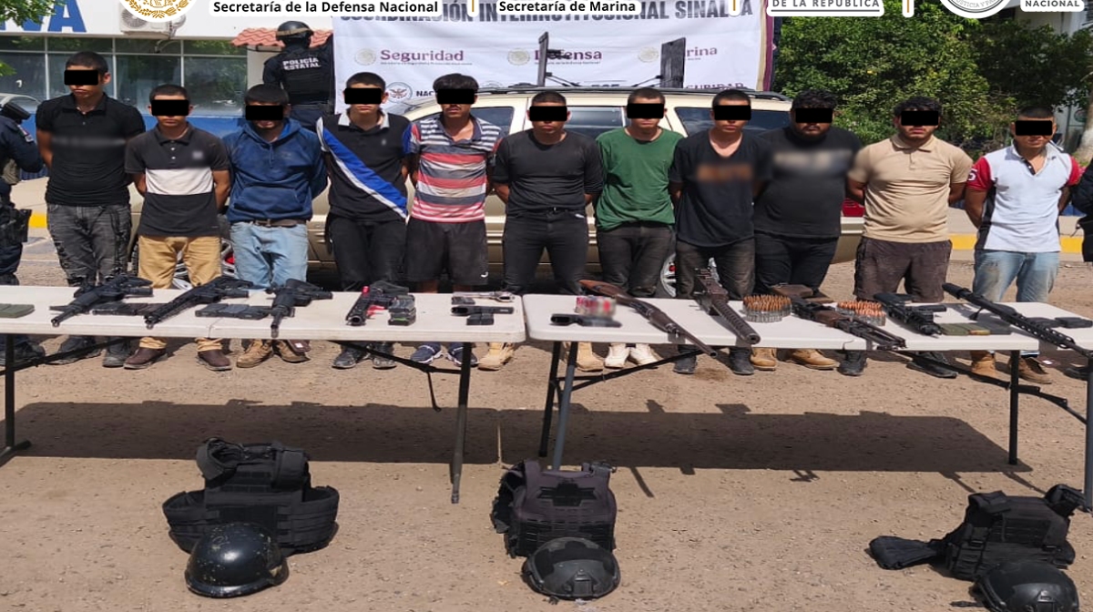 Detenidos en Sinaloa tras operativo del Gabinete de Seguridad. | Especial