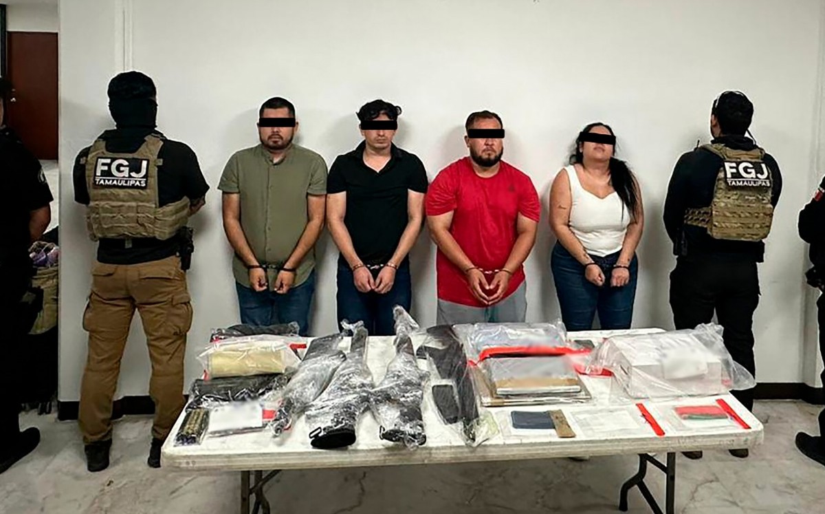 Detienen a cuatro personas de grupo delictivo en Tamaulipas