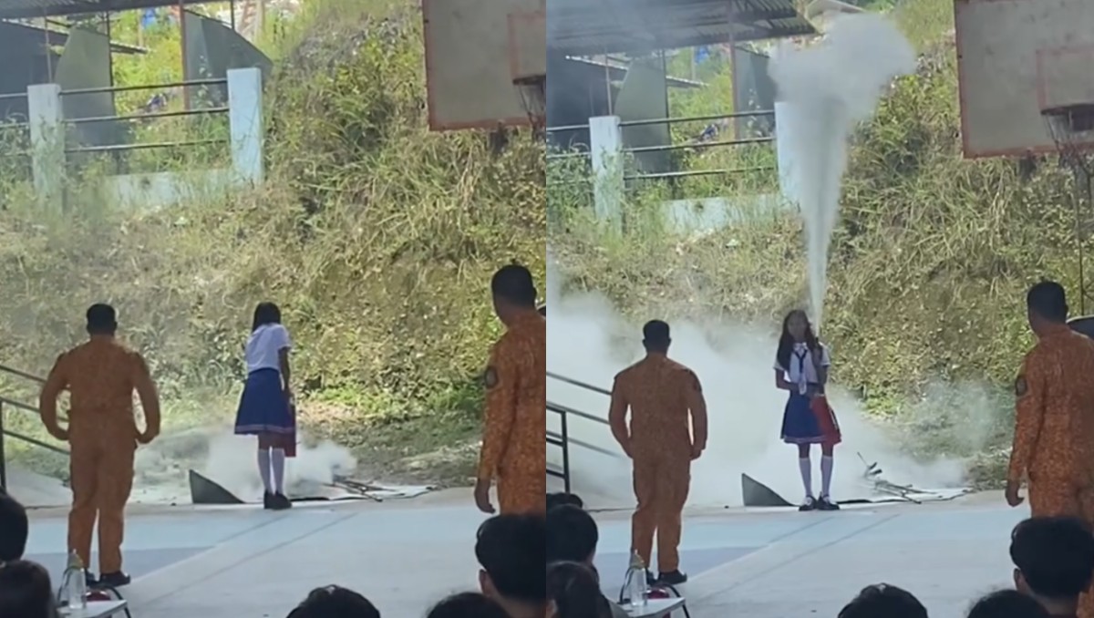 Joven se vuelve viral tras práctica contra incendios con bomberos | TikTok