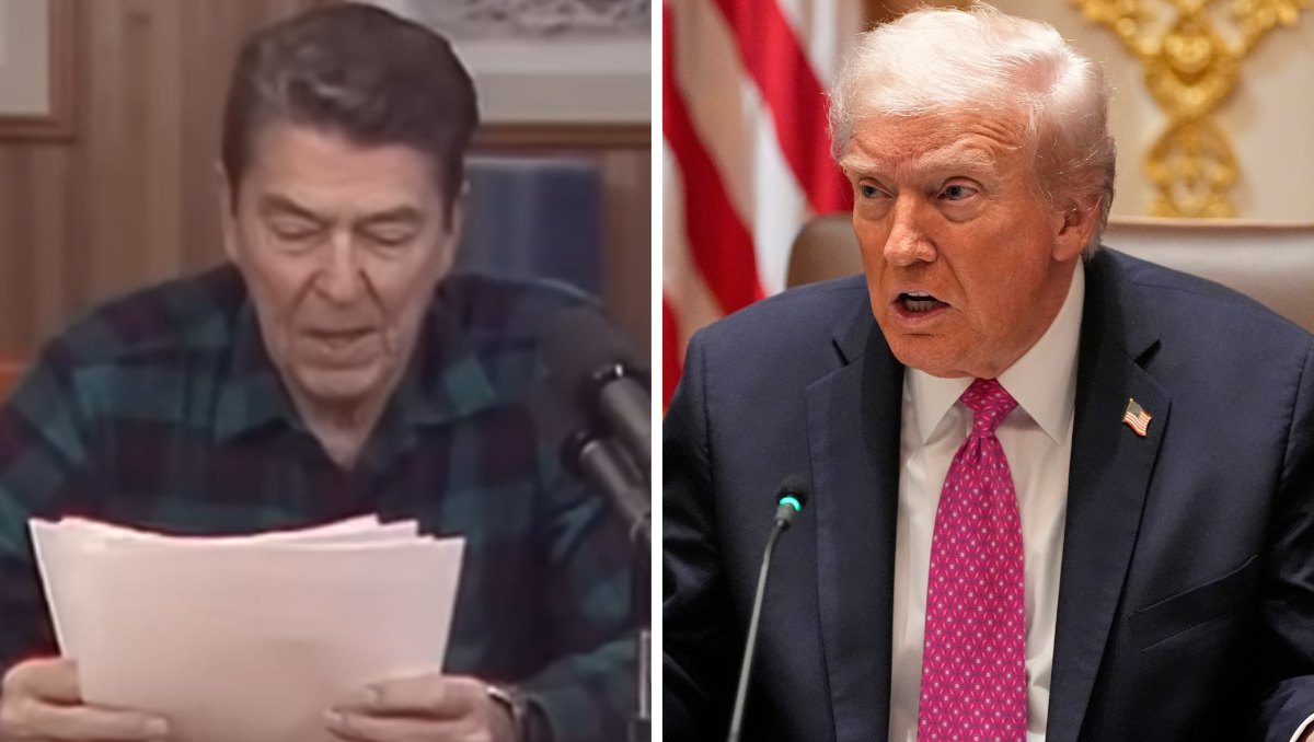 El mensaje de Reagan fue difundido en las principales cadenas estadunidenses | Fundación Presidencial Ronald Reagan/AP