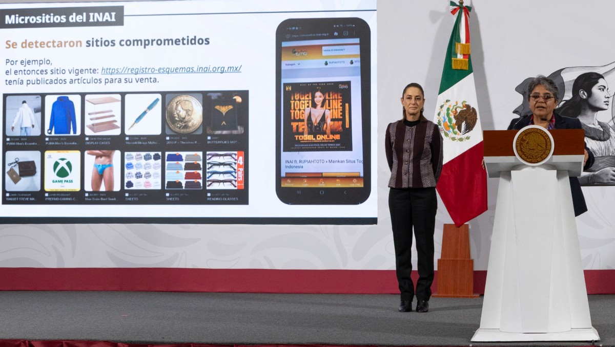 Raquel Buenrostro durante la conferencia matutina HOY 24 de octubre. | Foto: Especial