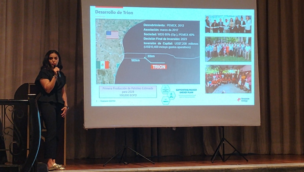 Woodside Energy presentó a empresarios del sector energético de Tampico, avances del proyecto Trión.