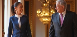 AMLO y Sheinbaum sostuvieron una reunión en Palacio Nacional