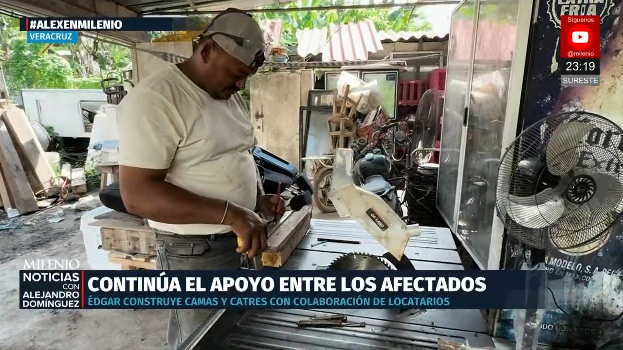 Édgar Morales apoya a damnificados en Tuxpan con camas y catres