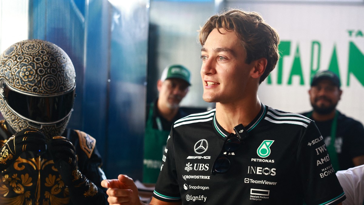 Así fue como George Russell pasó desapercibido entre el público del GP de México (Reuters)