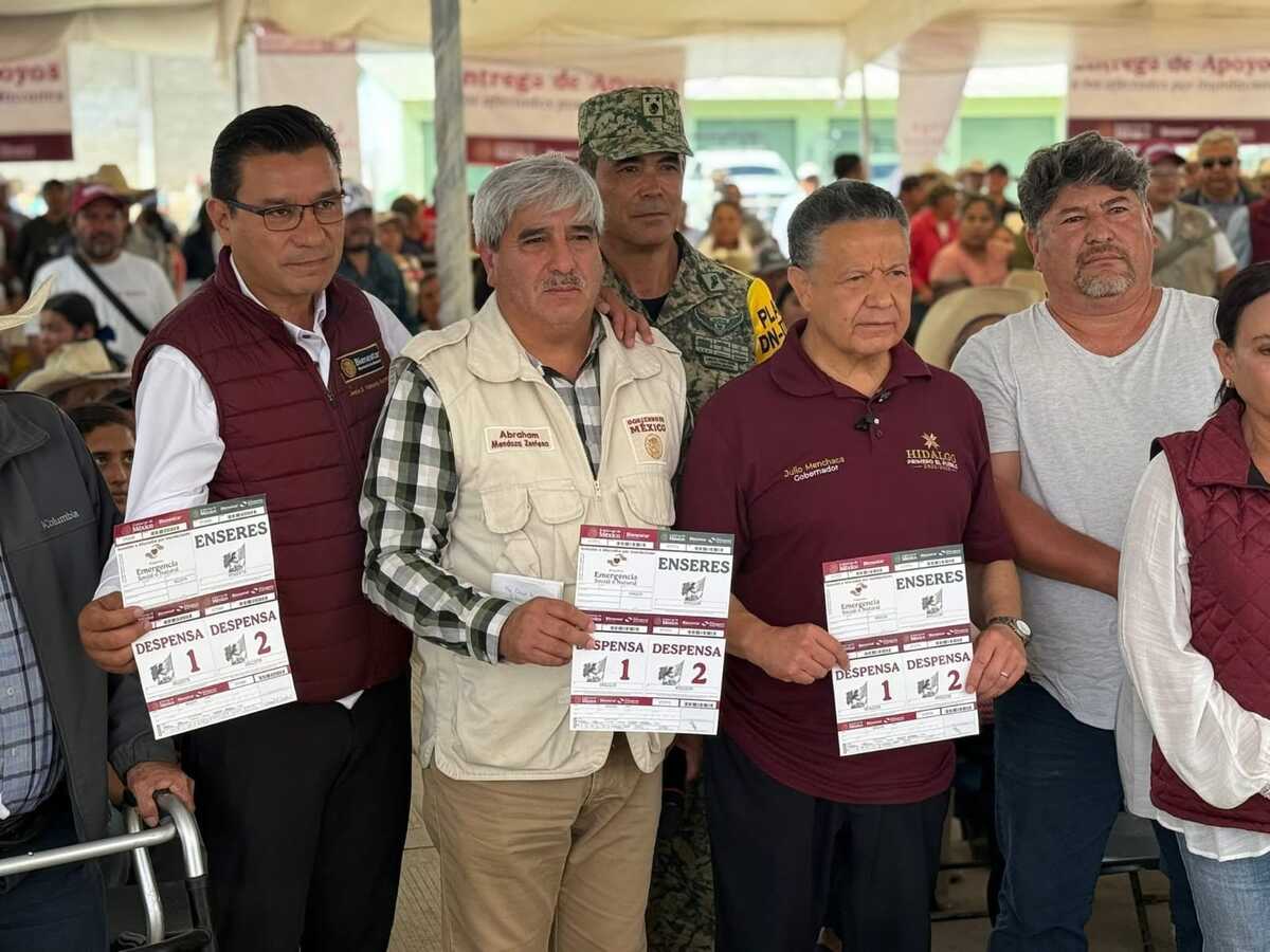 Inicia entrega de apoyos para atender la emergencia en Hidalgo. (Cortesía)