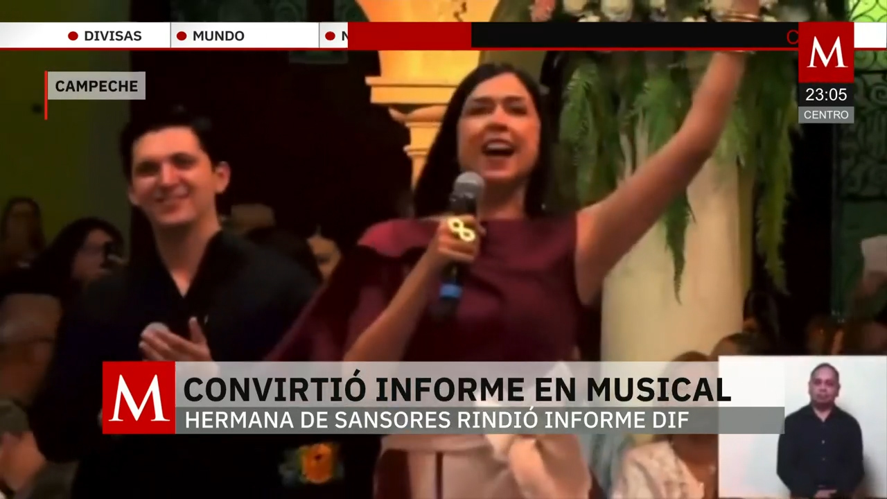 Laura Sansores titular del DIF en Campeche presentó su informe con un show musical