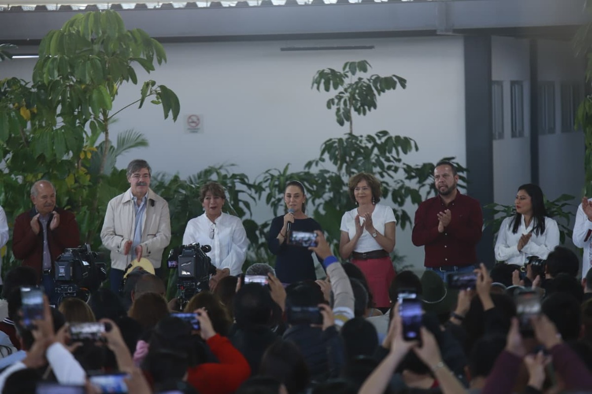 Sheinbaum durante la inauguración de la Universidad Nacional Rosario Castellanos en Chalco. | Juan Carlos Bautista