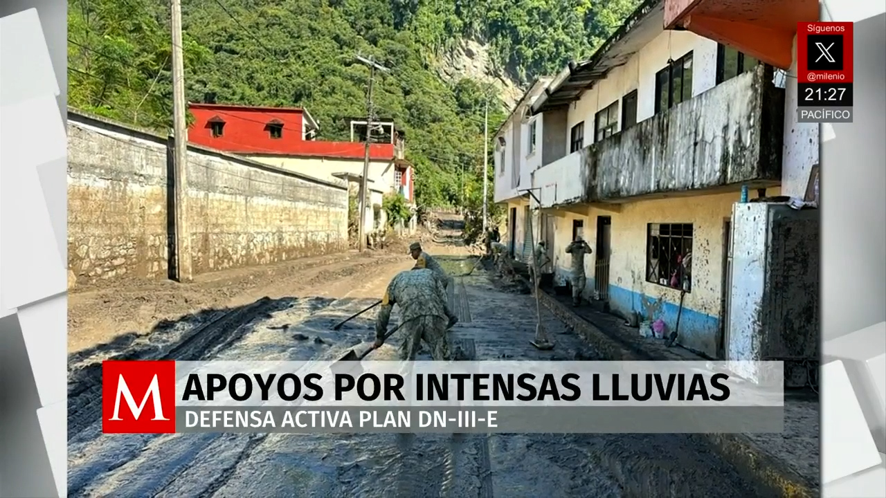 Ejército y Guardia Nacional refuerzan apoyo a damnificados por lluvias en varios estados